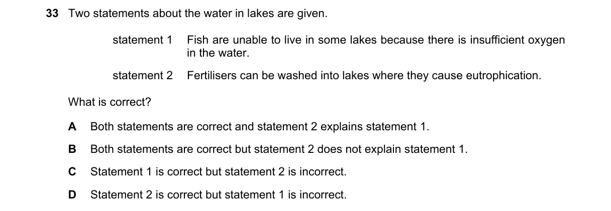 Question 33 from 5070/11/O/N/20