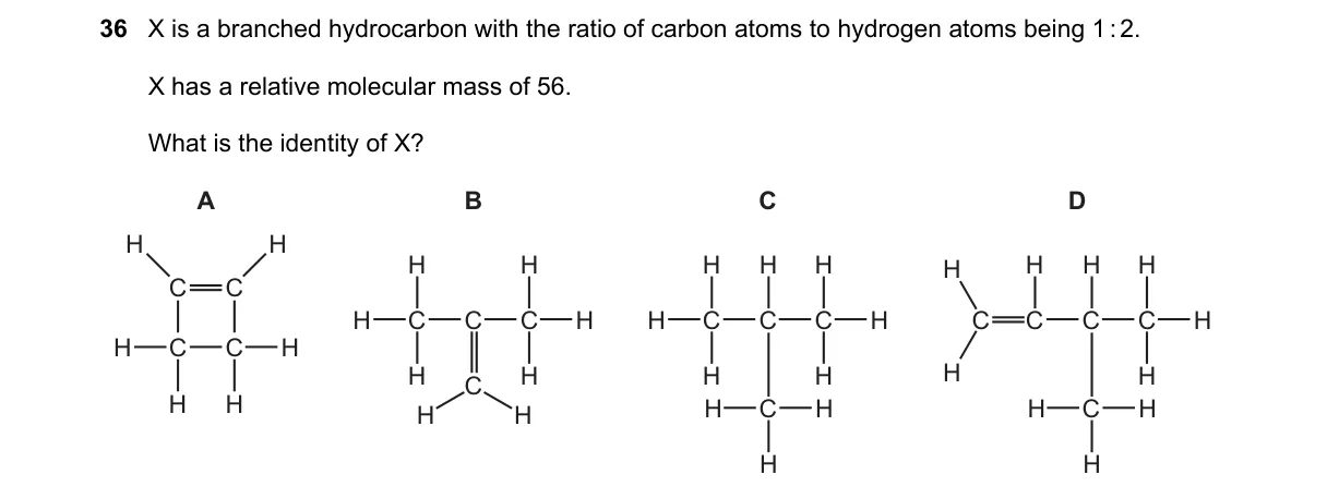 Question 36 from 5070/11/O/N/20