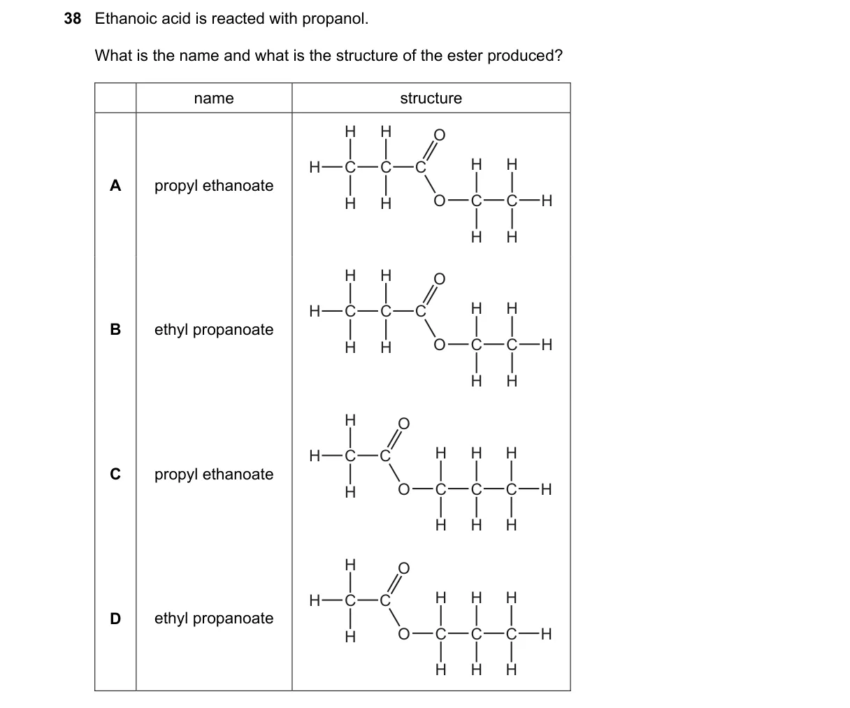 Question 38 from 5070/11/O/N/20