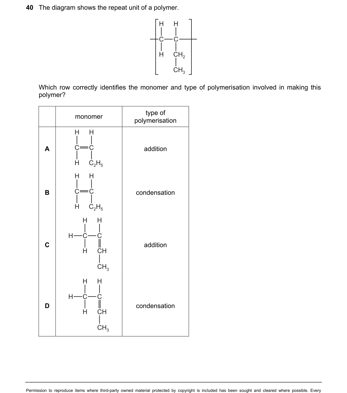 Question 40 from 5070/11/O/N/20