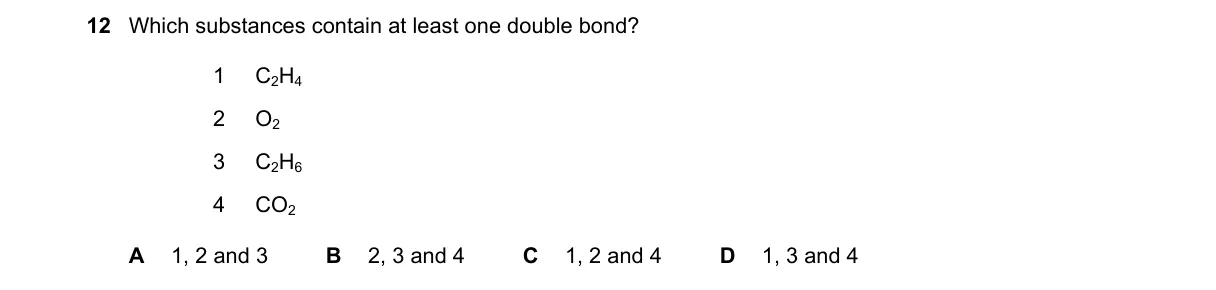Question 12 from 5070/12/O/N/20