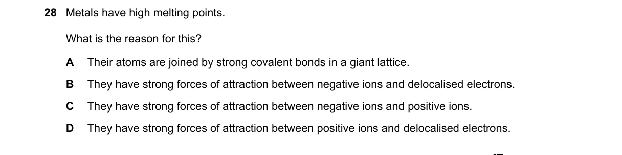 Question 28 from 5070/12/O/N/20