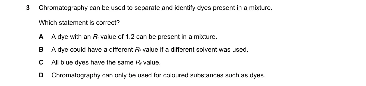 Question 3 from 5070/12/O/N/20