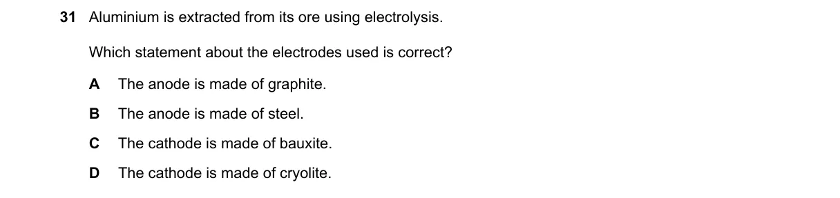 Question 31 from 5070/12/O/N/20