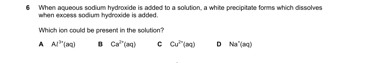 Question 6 from 5070/12/O/N/20