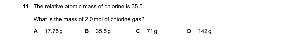 Question 11 from 5070/11/O/N/21