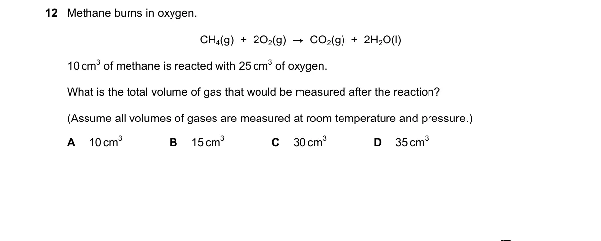 Question 12 from 5070/11/O/N/21