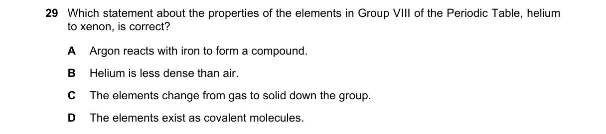 Question 29 from 5070/11/O/N/21