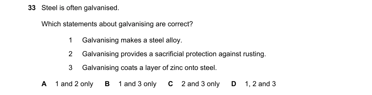 Question 33 from 5070/11/O/N/21