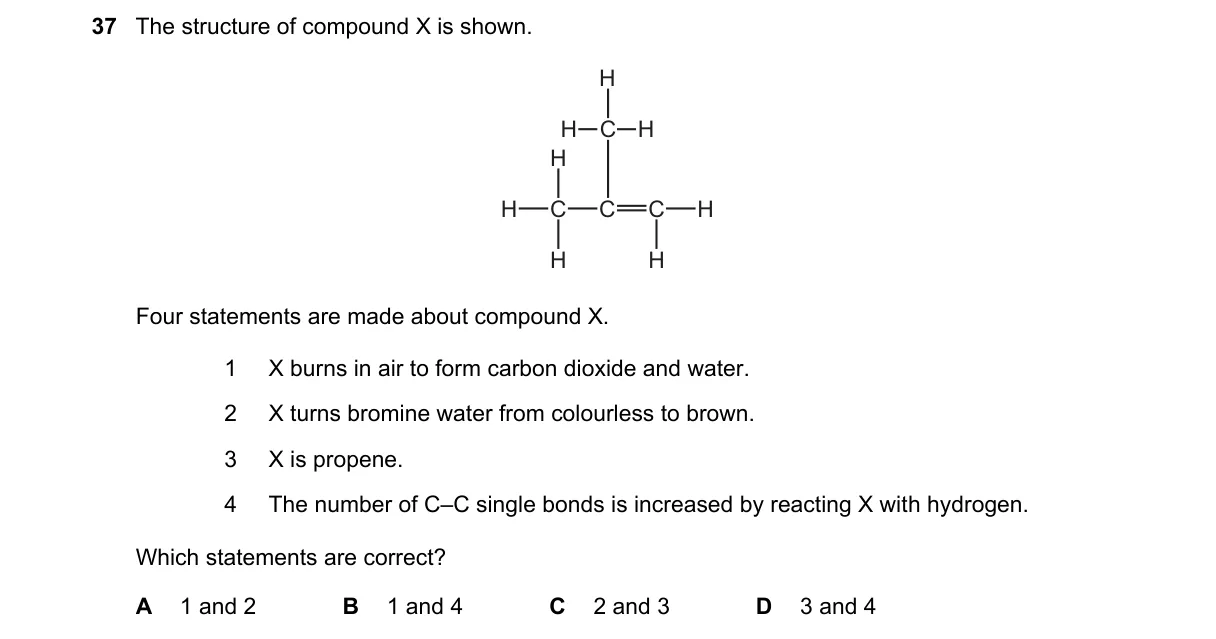 Question 37 from 5070/11/O/N/21