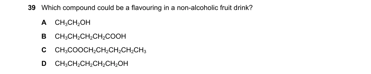 Question 39 from 5070/11/O/N/21