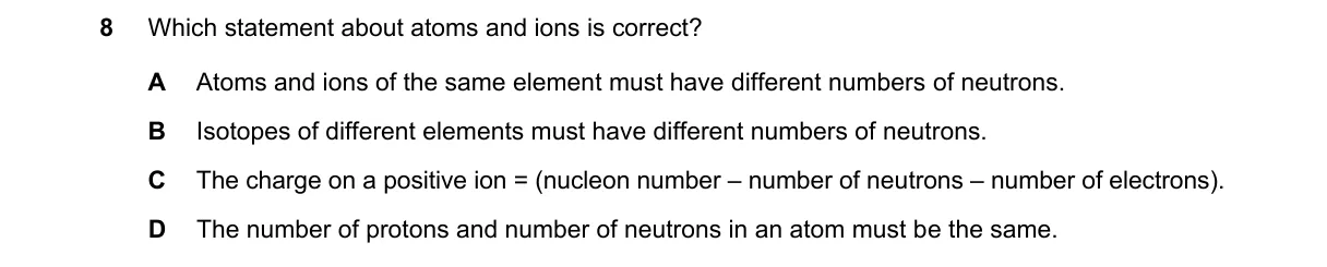 Question 8 from 5070/11/O/N/21
