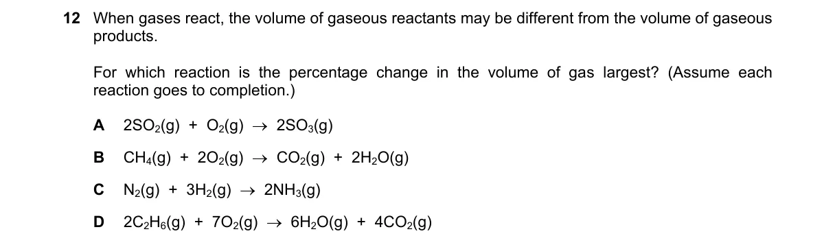 Question 12 from 5070/12/O/N/21