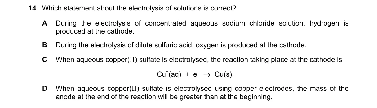 Question 14 from 5070/12/O/N/21