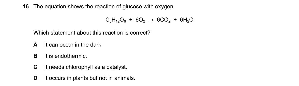 Question 16 from 5070/12/O/N/21
