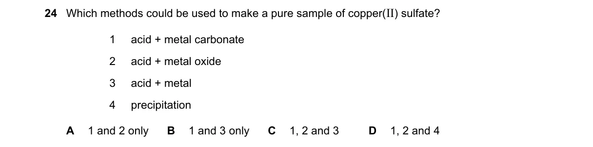 Question 24 from 5070/12/O/N/21