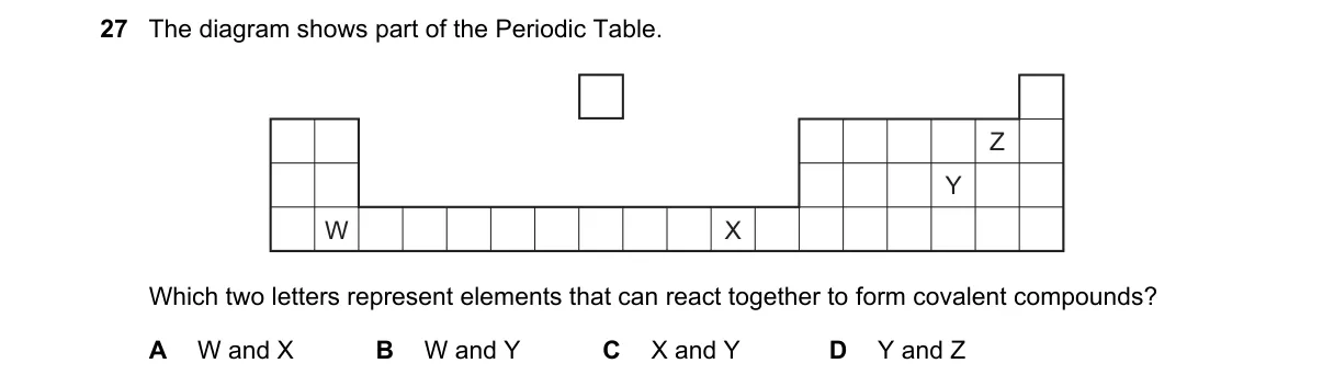Question 27 from 5070/12/O/N/21