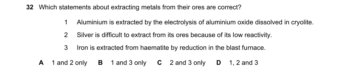 Question 32 from 5070/12/O/N/21