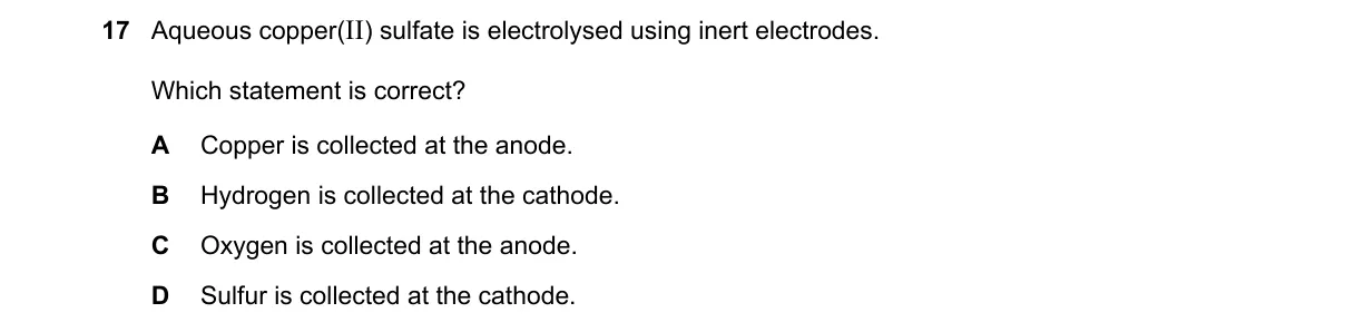 Question 17 from 5070/11/O/N/22