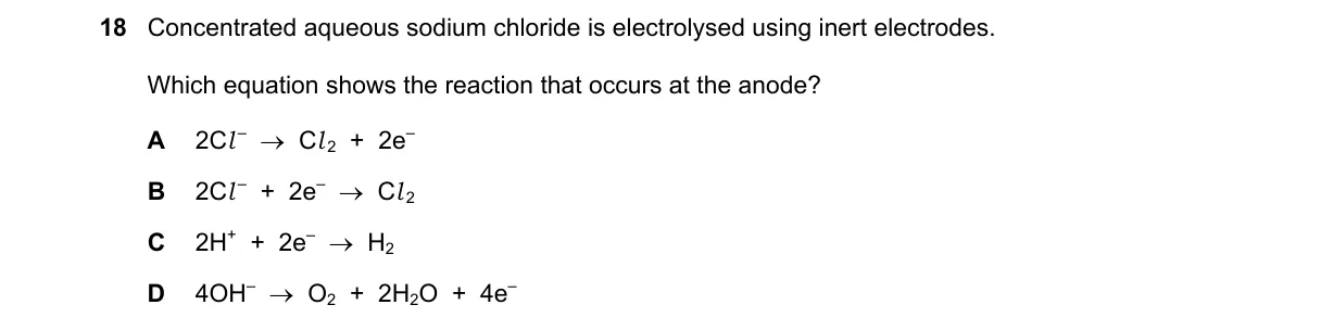 Question 18 from 5070/11/O/N/22