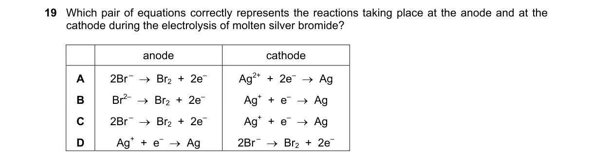 Question 19 from 5070/11/O/N/22