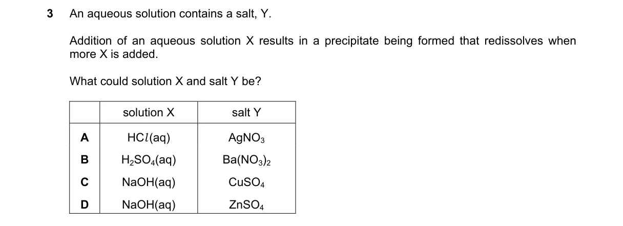 Question 3 from 5070/11/O/N/22