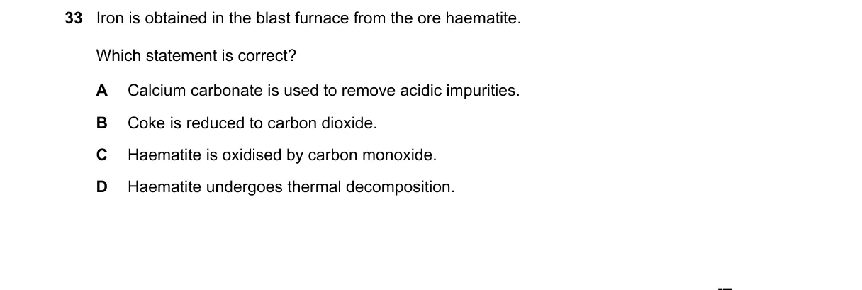 Question 33 from 5070/11/O/N/22