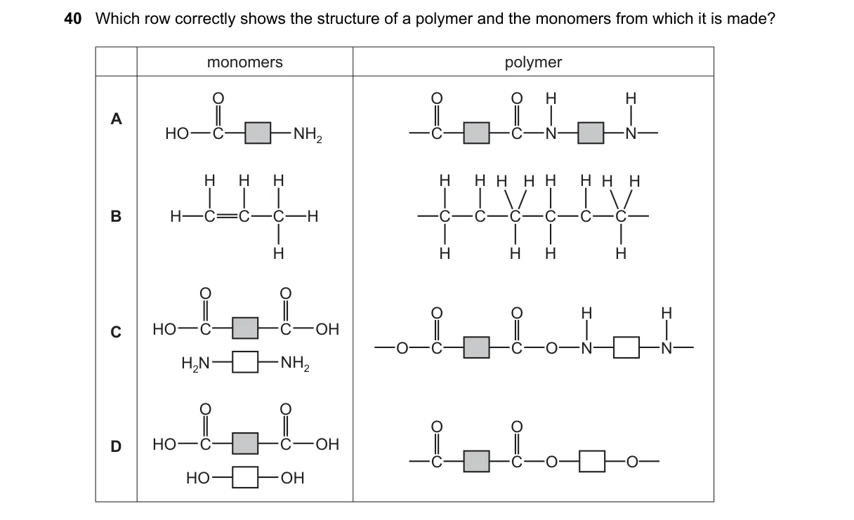 Question 40 from 5070/11/O/N/22