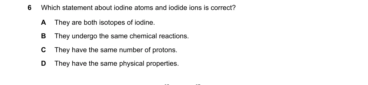 Question 6 from 5070/11/O/N/22