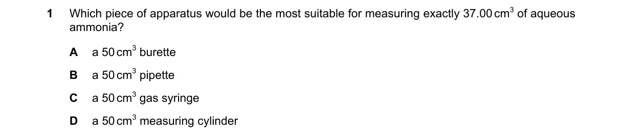 Question 1 from 5070/12/O/N/22
