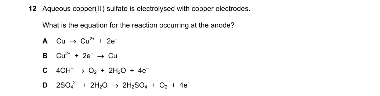 Question 12 from 5070/11/O/N/23