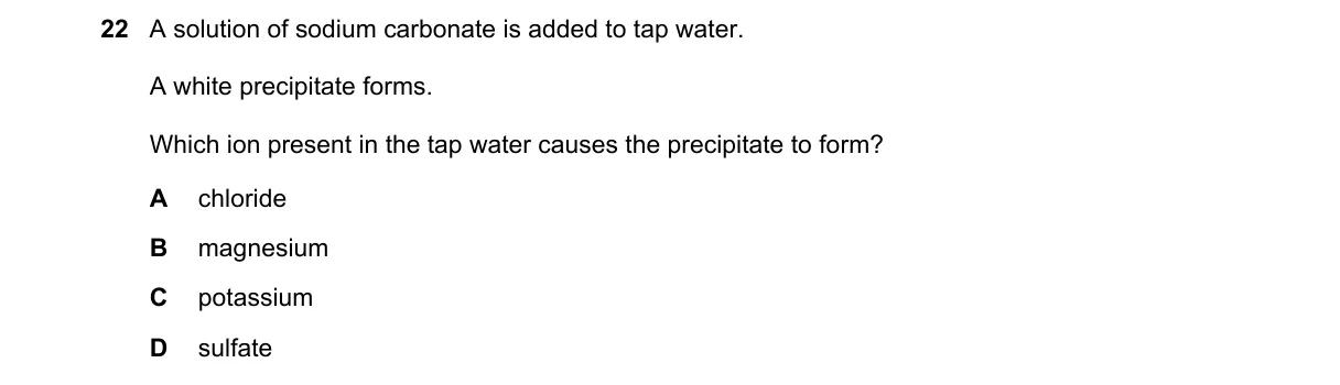 Question 22 from 5070/11/O/N/23