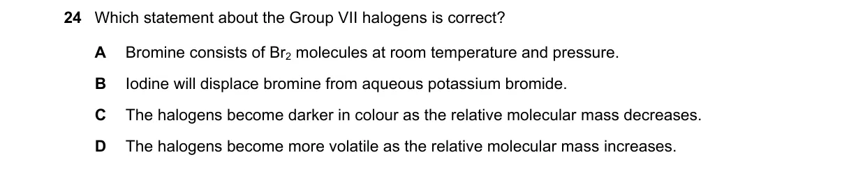 Question 24 from 5070/11/O/N/23