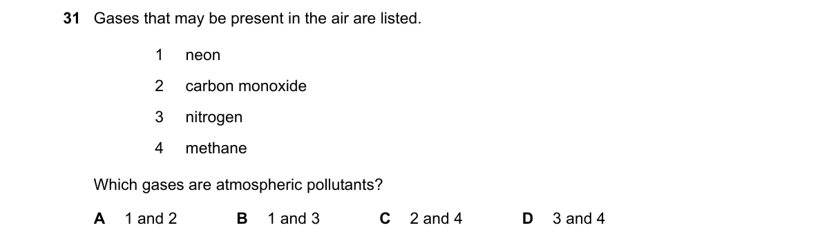 Question 31 from 5070/11/O/N/23