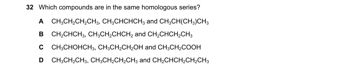 Question 32 from 5070/11/O/N/23