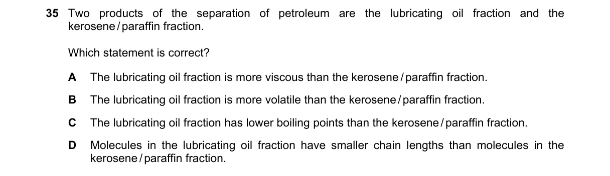 Question 35 from 5070/11/O/N/23