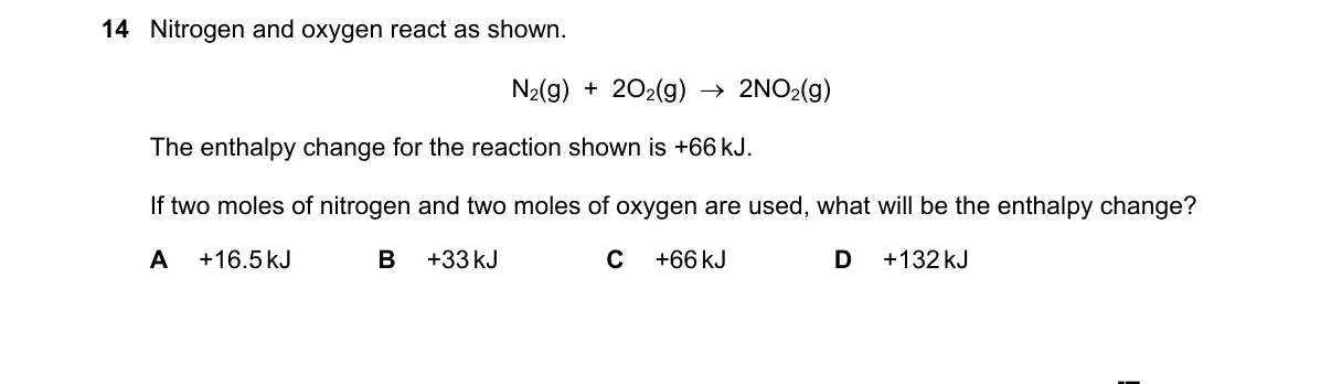Question 14 from 5070/12/O/N/23