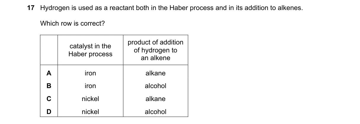 Question 17 from 5070/12/O/N/23