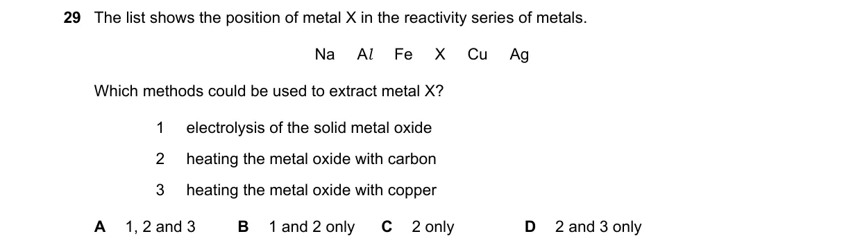Question 29 from 5070/12/O/N/23
