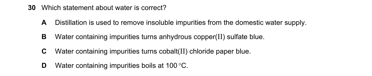 Question 30 from 5070/12/O/N/23