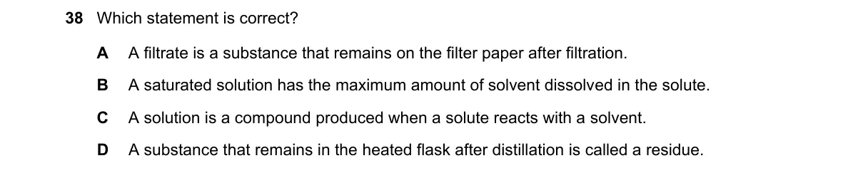 Question 38 from 5070/12/O/N/23