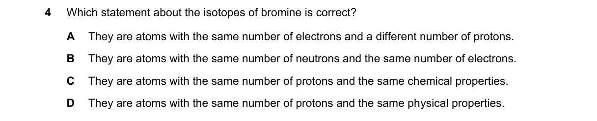 Question 4 from 5070/12/O/N/23