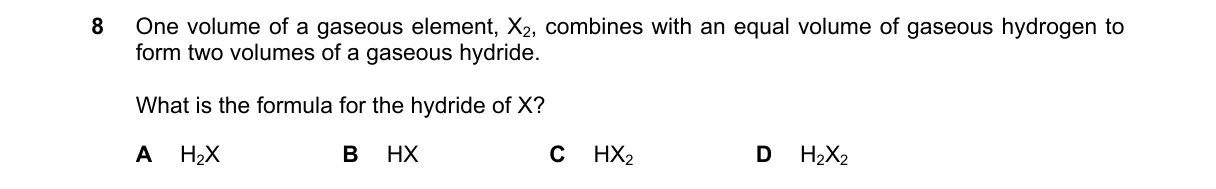 Question 8 from 5070/12/O/N/23