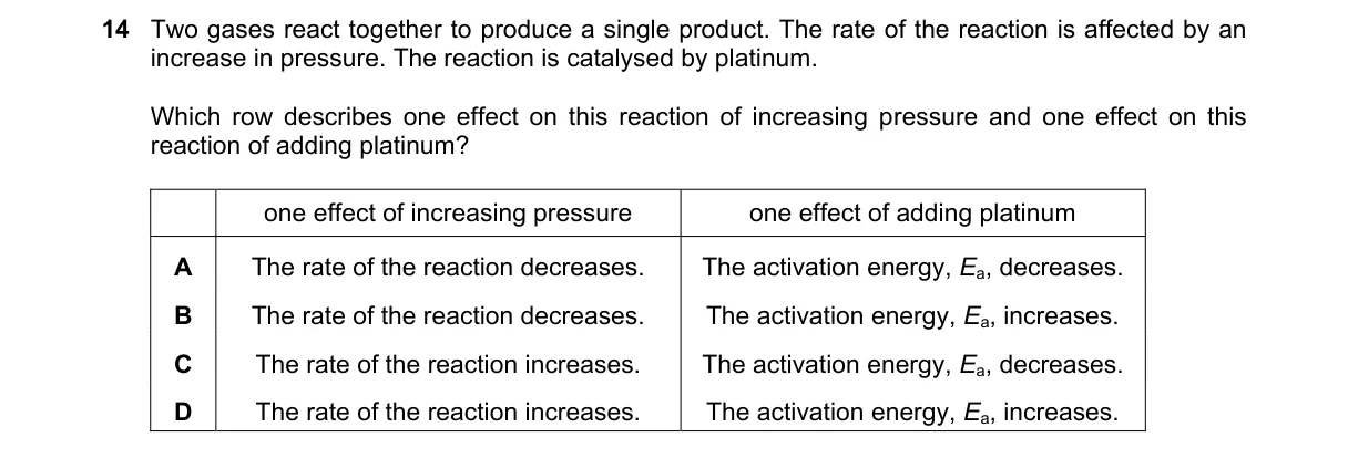 Question 14 from 5070/11/O/N/24