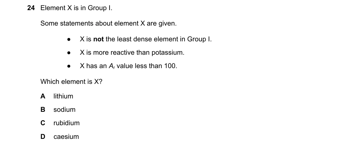 Question 24 from 5070/11/O/N/24