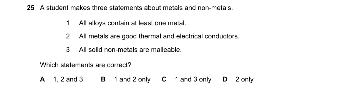 Question 25 from 5070/11/O/N/24