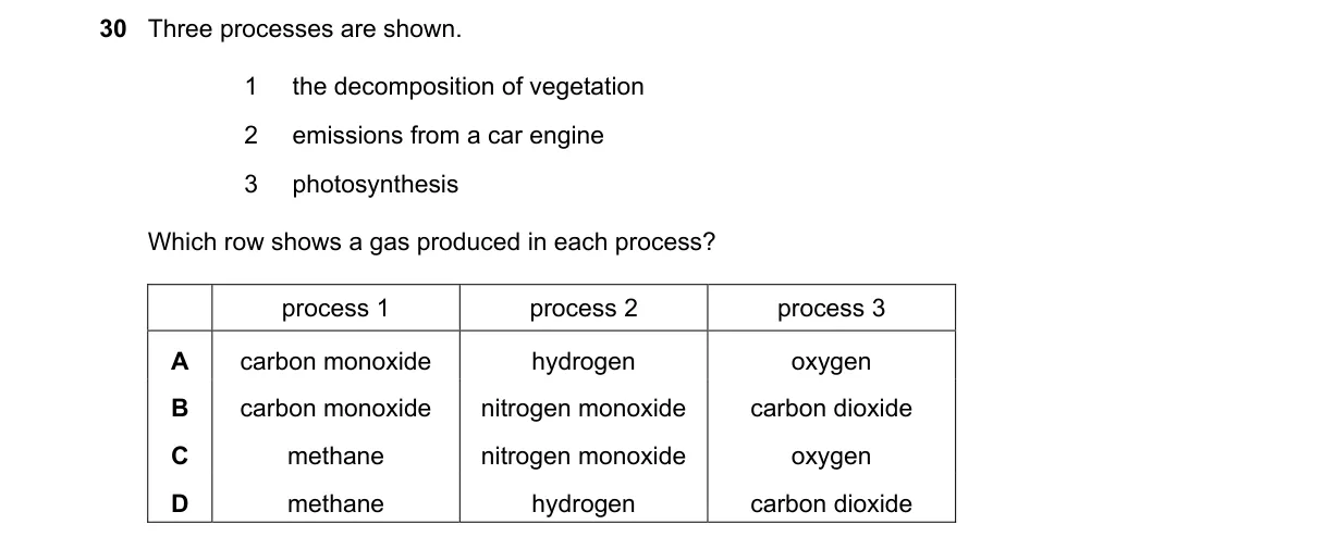 Question 30 from 5070/11/O/N/24