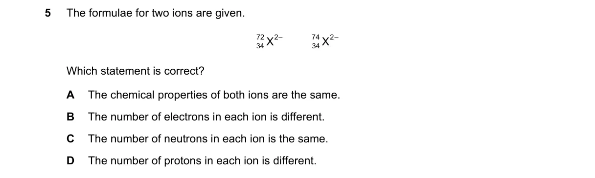 Question 5 from 5070/11/O/N/24