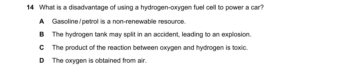 Question 14 from 5070/12/O/N/24