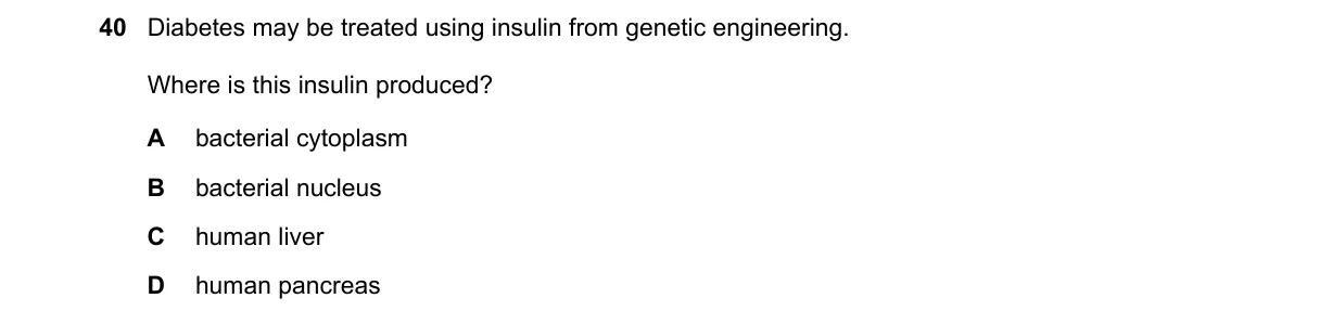 Question 40 from 5090/12/M/J/18
